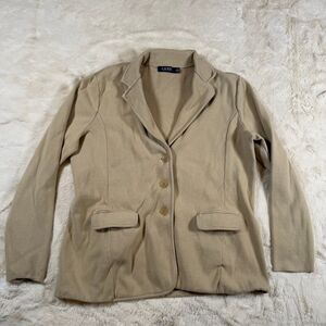Lauren Ralph Lauren Sweater-Knit Blazer Wheat Women’s XXL